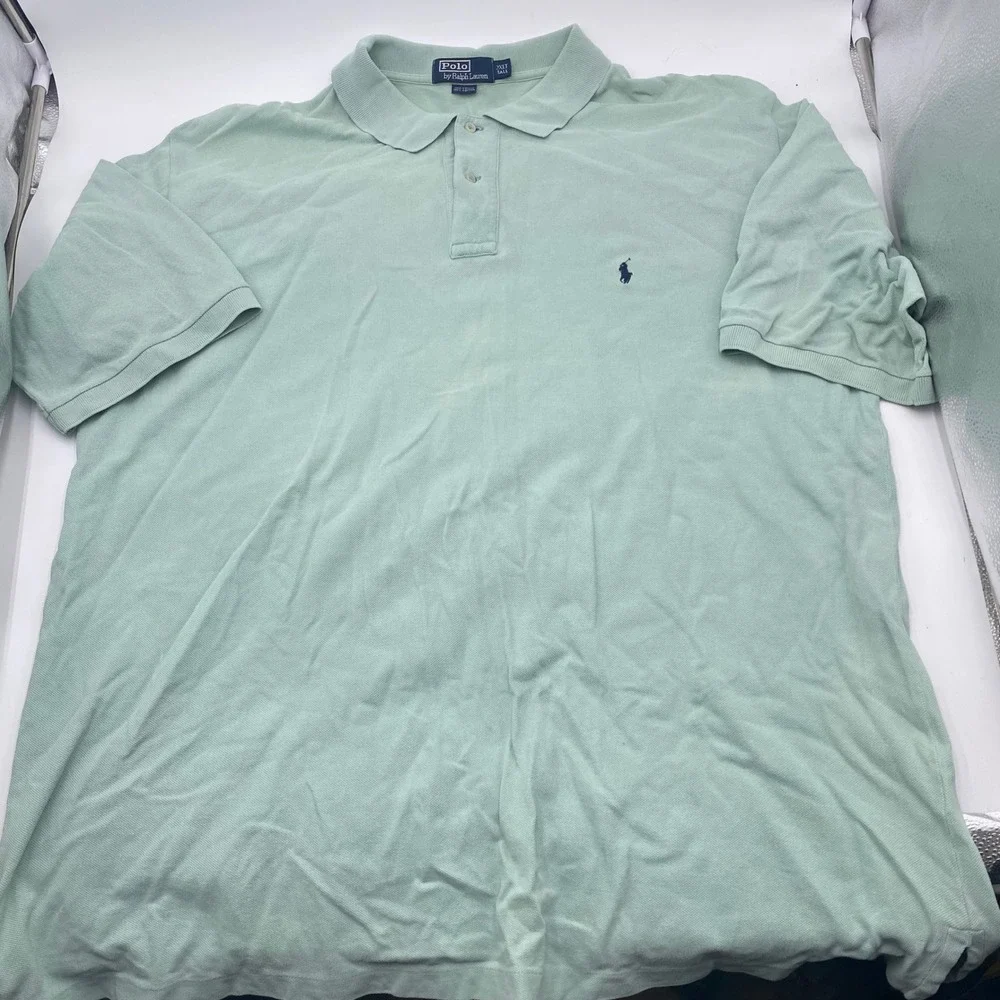Polo Ralph Lauren Classic Fit Pique Polo Shirt Mens 2XLT Mint Green Cotton Pony